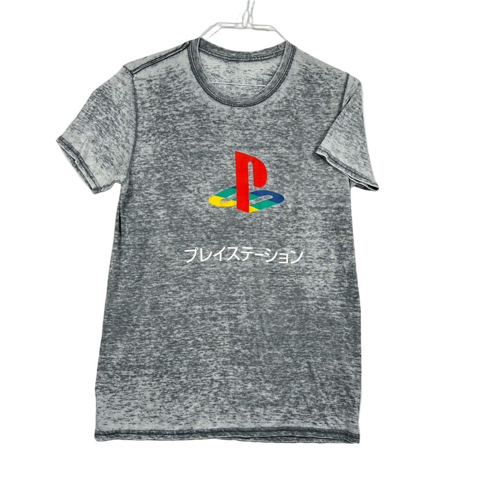 Gray PlayStation Logo T-Shirt Size Small